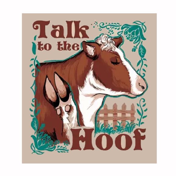 Talk To The Hoof Humor Short Sleeve T-Shirt NEW Fast Ship - Picture 3 of 7